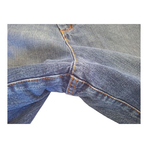 Vintage Y2K Faded Glory Denim Shorts Size 10 Modest Length Cotton Blue Jean - Picture 8 of 15